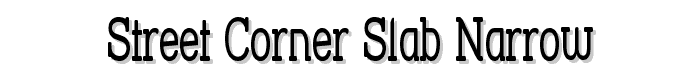 Street Corner Slab Narrow font